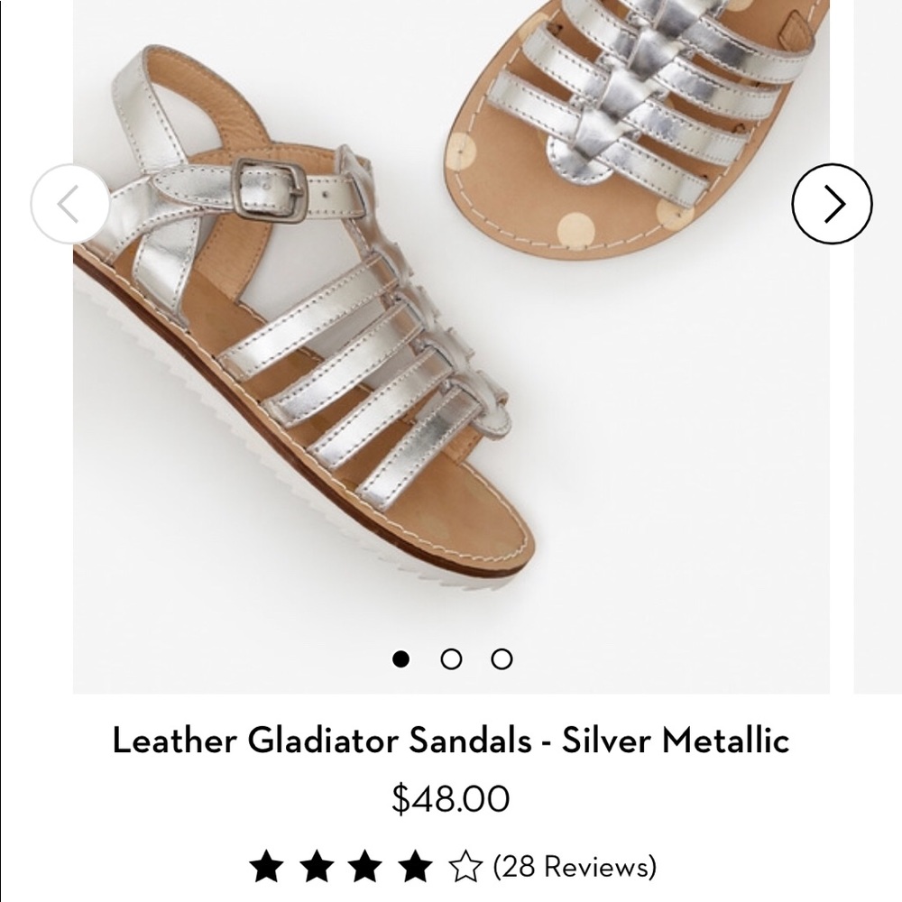 Boden Gladiator Sandal Size 33 /Us 2